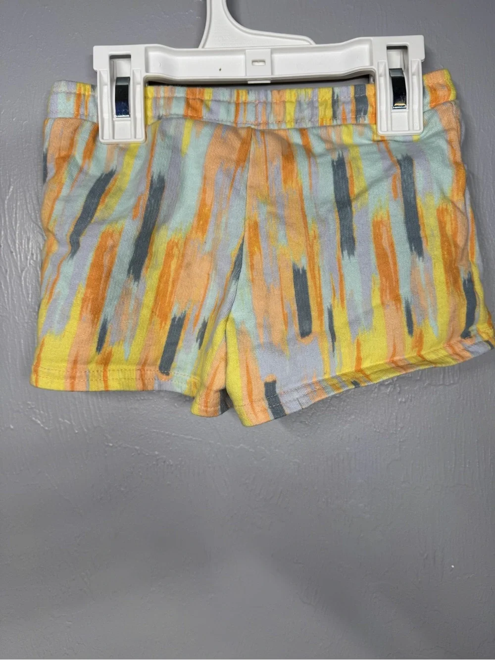Carter's Pastel Striped Hooded Top in Yellow, Peach & Gray
